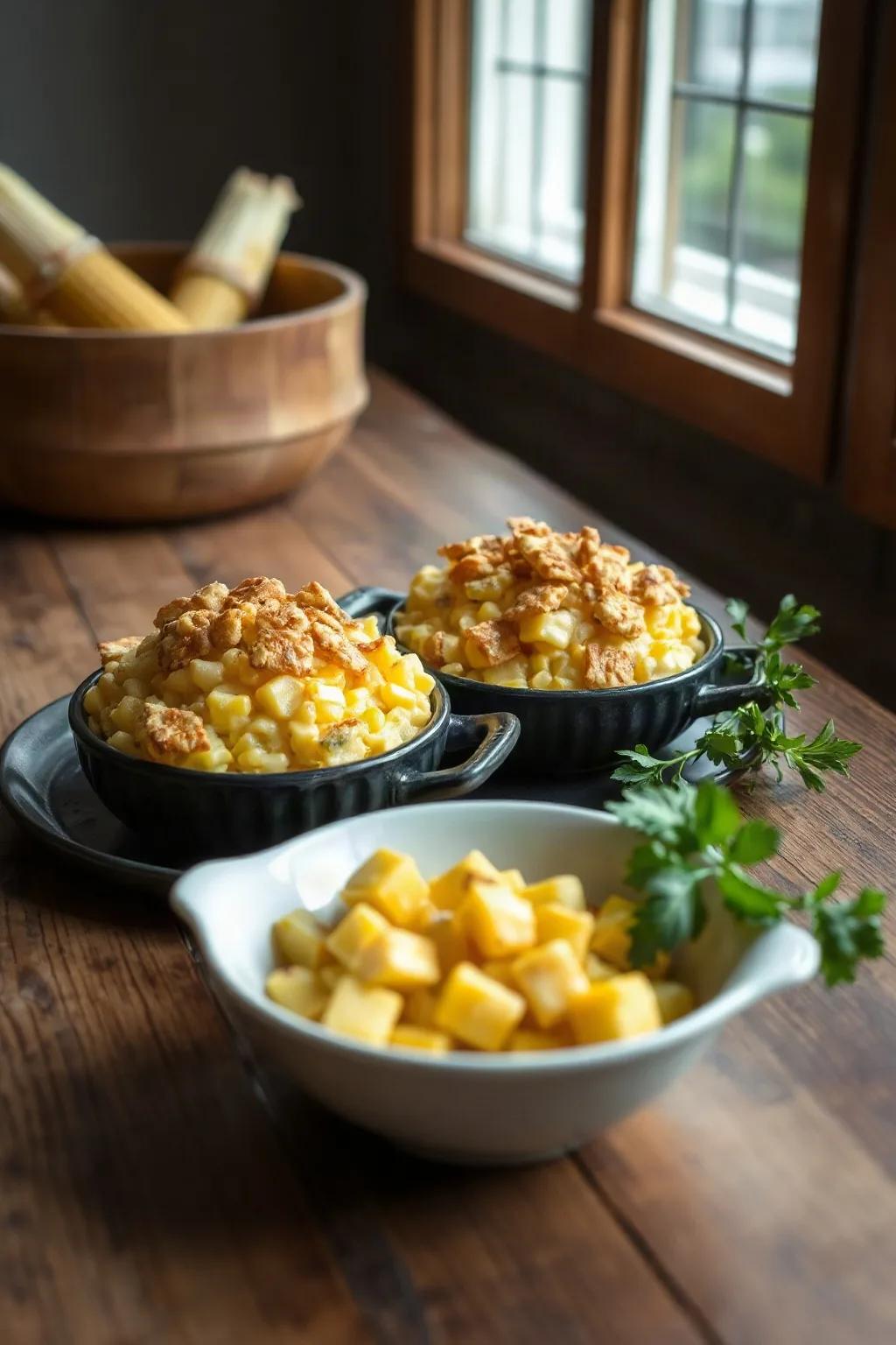 Maíz Gratinado Clásico con Cobertura de Galletas