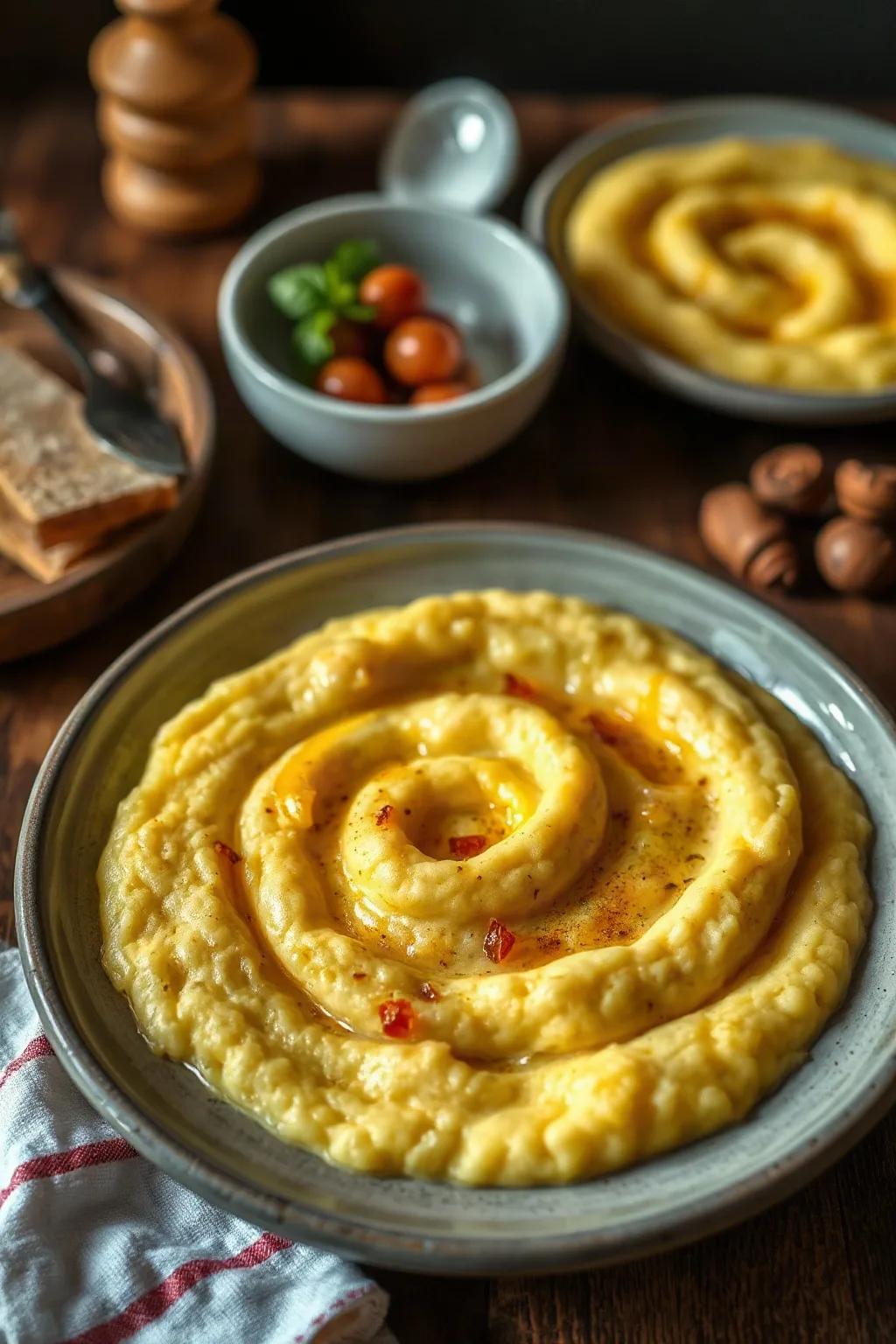 Polenta crémeuse au beurre et Parmesan