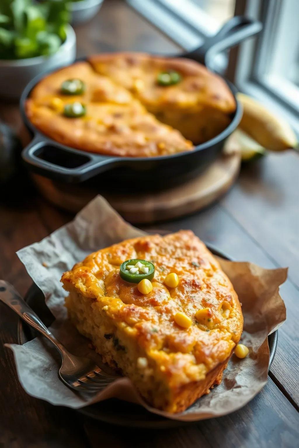 Pain de maïs à la mexicaine avec jalapeño et cheddar