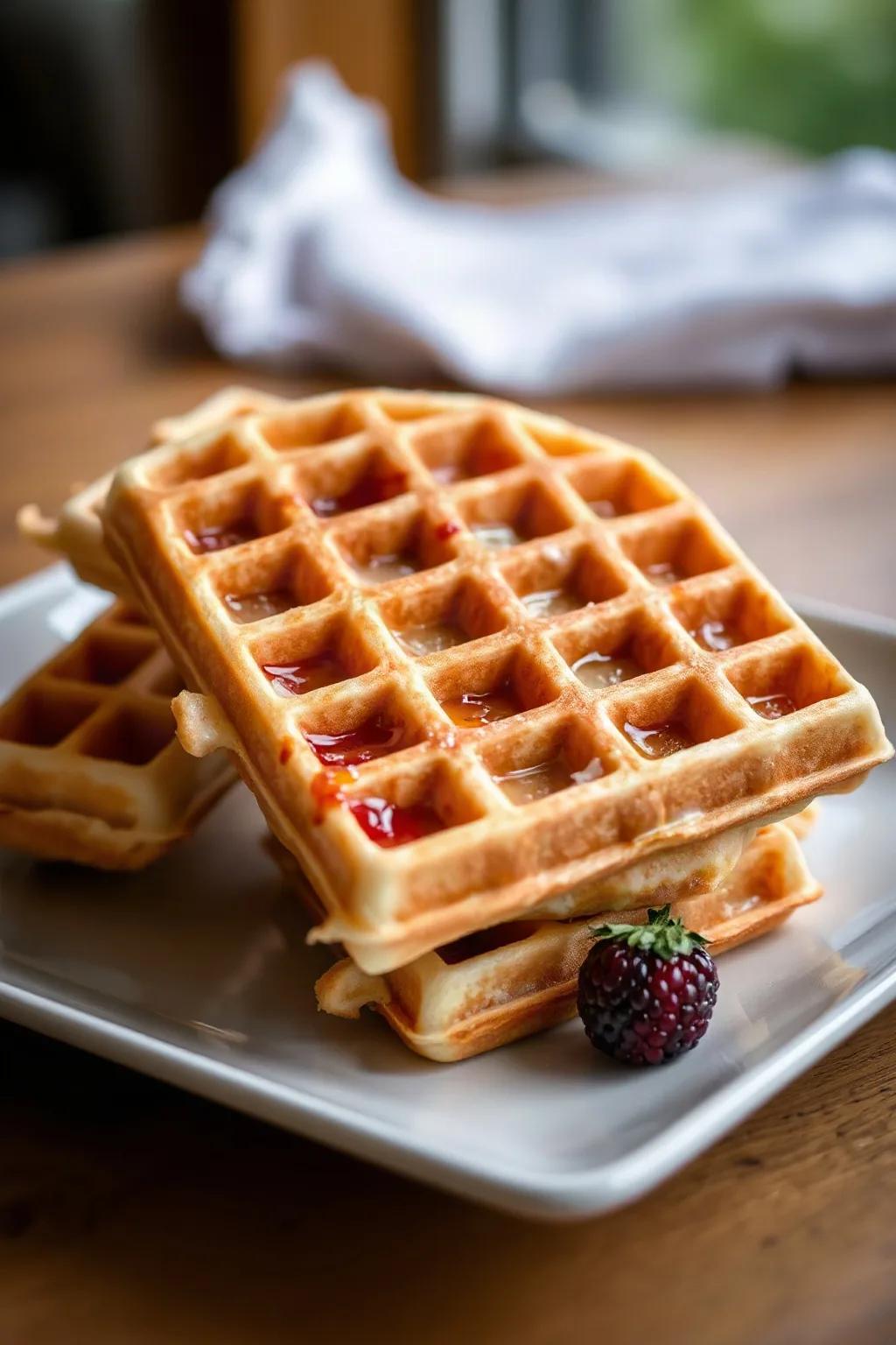 Crisp Belgian Waffles: Perfectly Airy and Crunchy