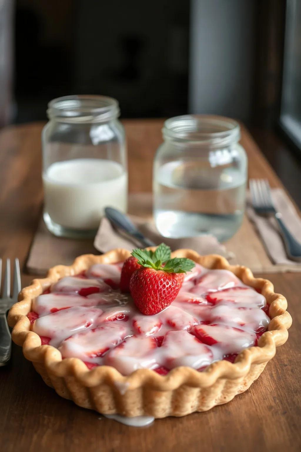 Fresh Strawberry Pie with Clear Glaze