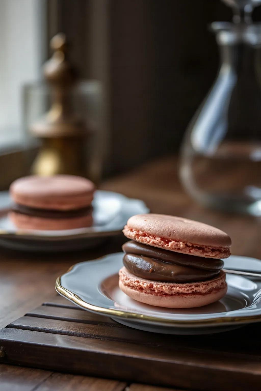 Macarons Français Classiques avec Ganache