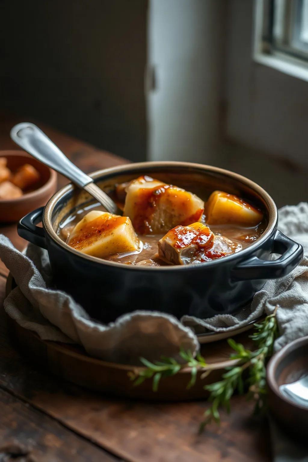 Ragoût de Pattes de Cochon: Estofado de Codillo de Cerdo de Quebec
