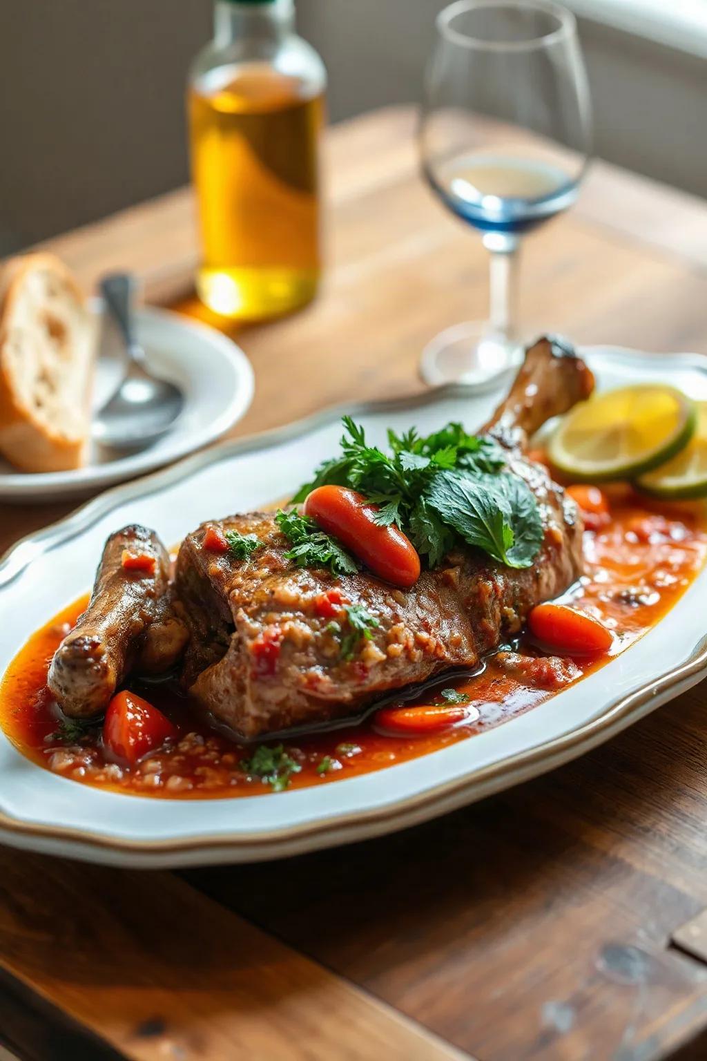 Osso Buco de Cerdo en Olla de Cocción Lenta con Gremolata
