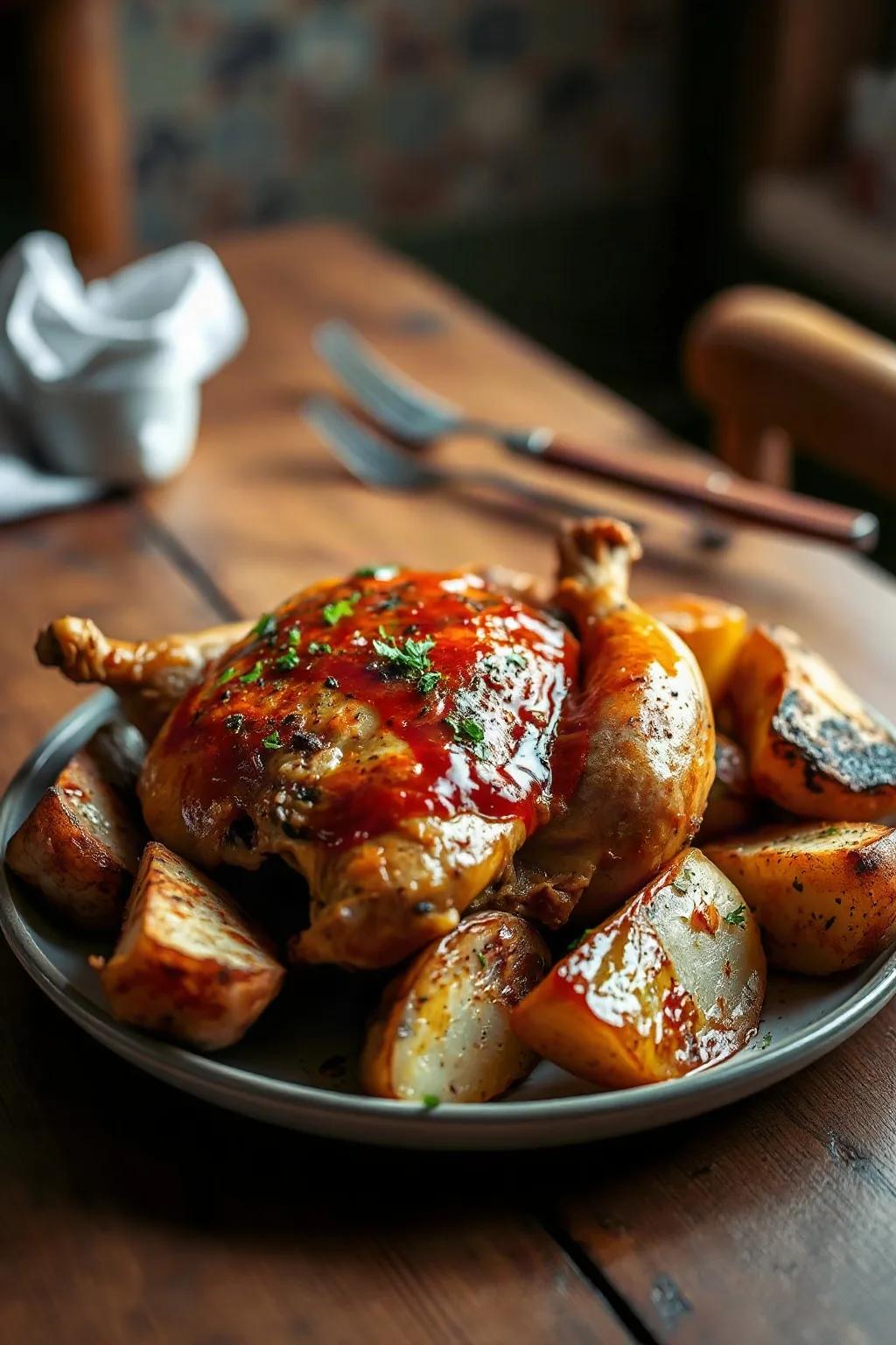 Pollo Asado Portugués (Frango Assado) con Piri Piri