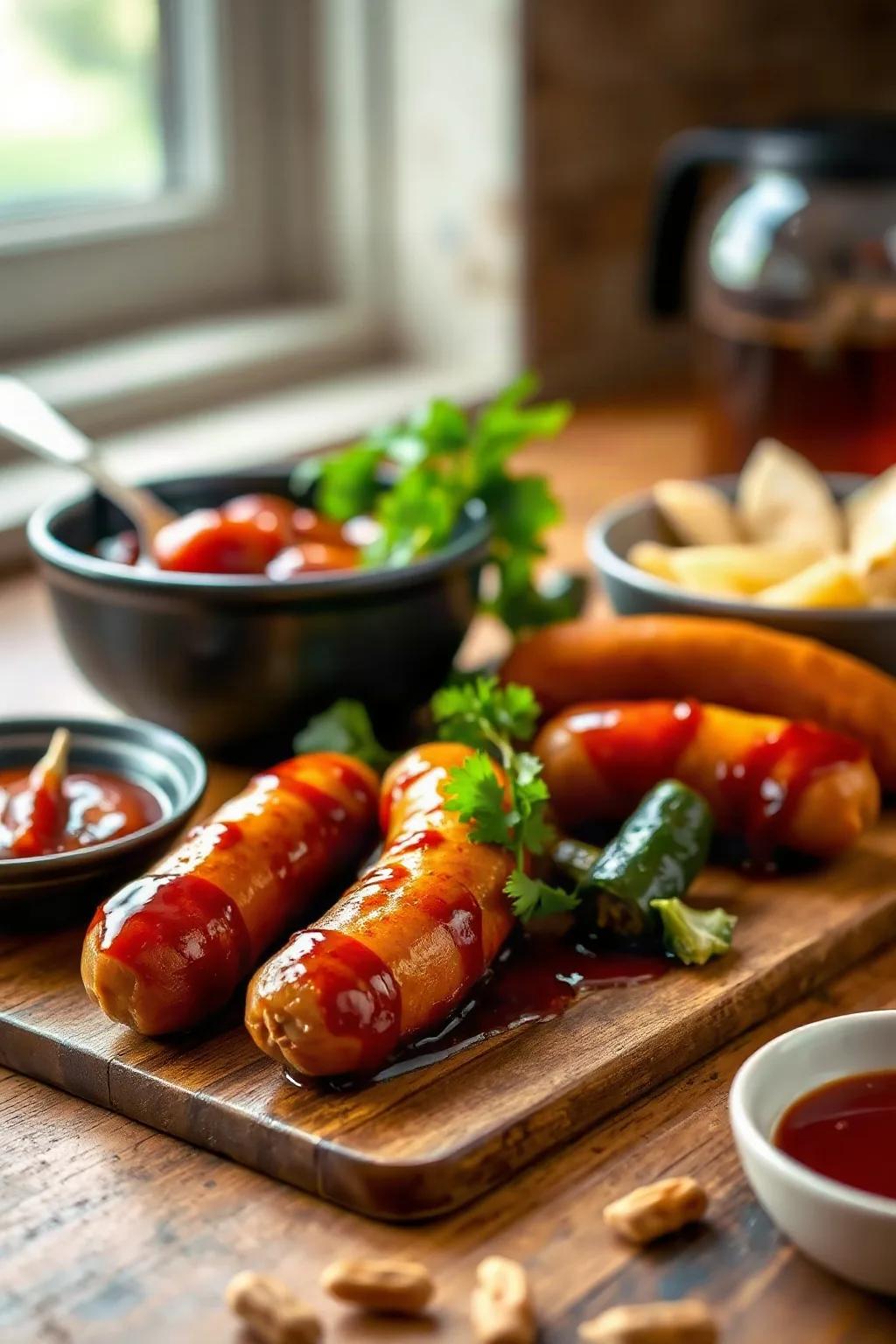 Saucisses Cocktail dans Sauce BBQ Sucrée
