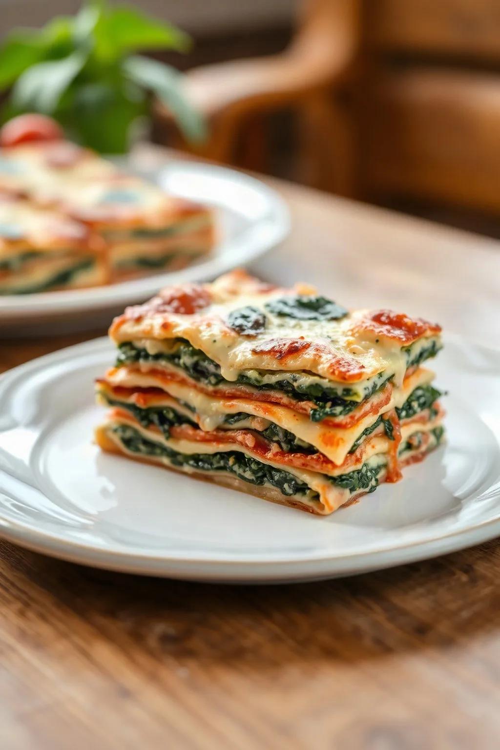 Vegetarian Tofu and Spinach Lasagna