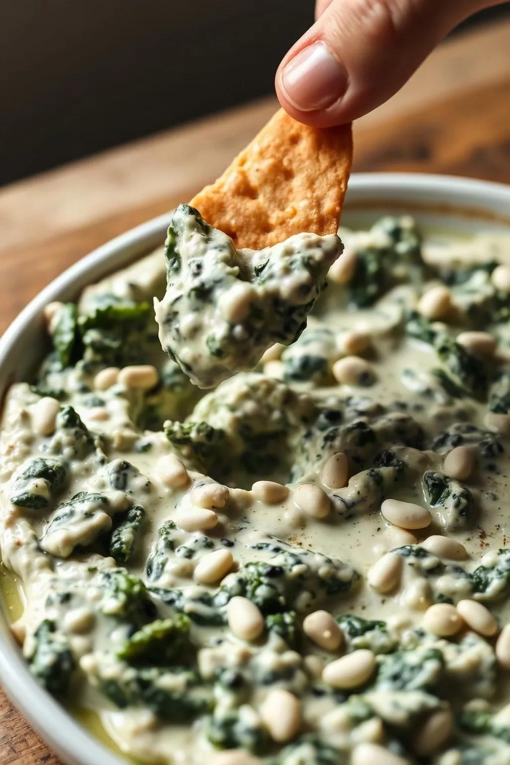 Dip de Espinacas y Crema Agria