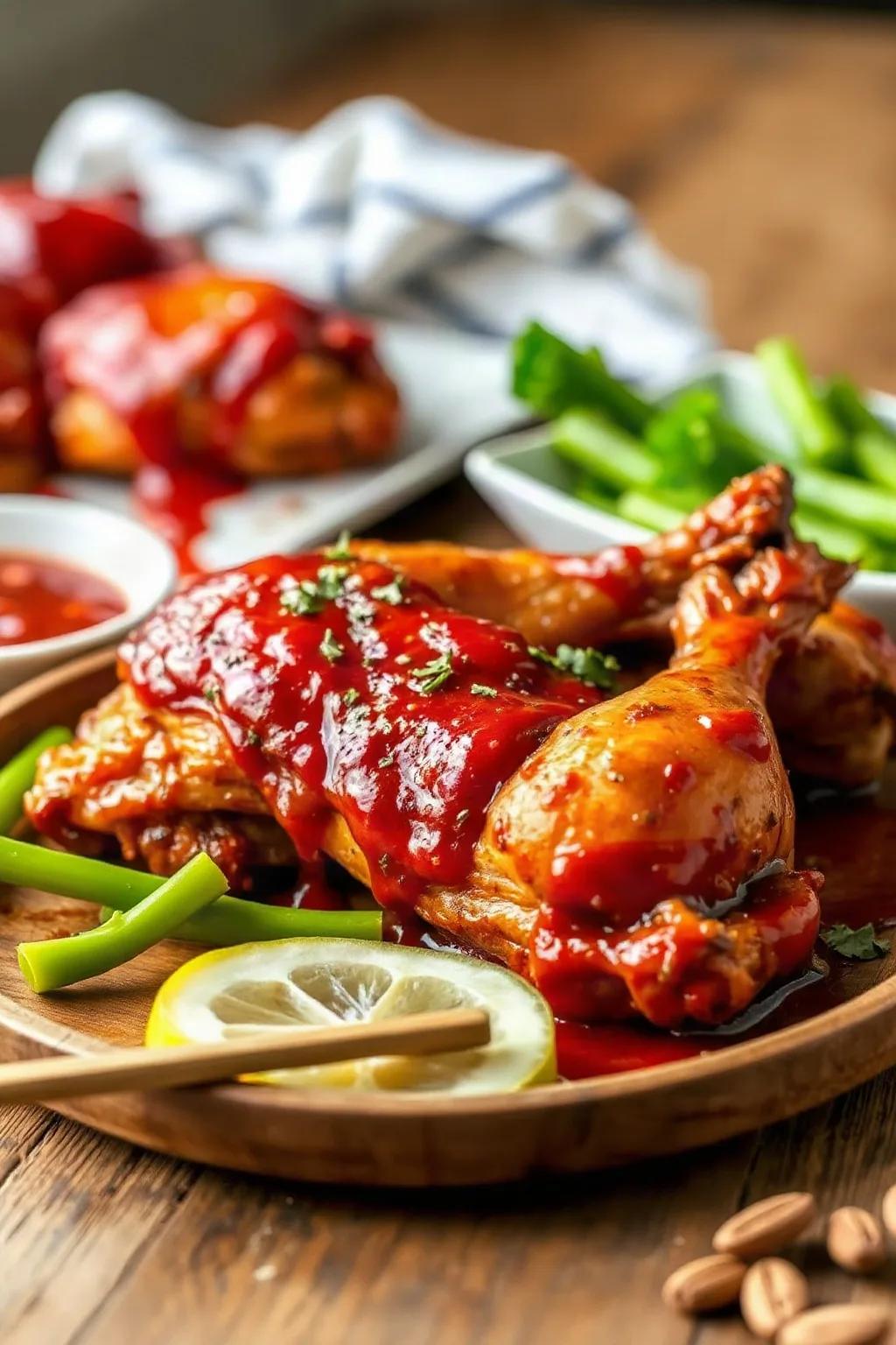Poulet barbecue au four