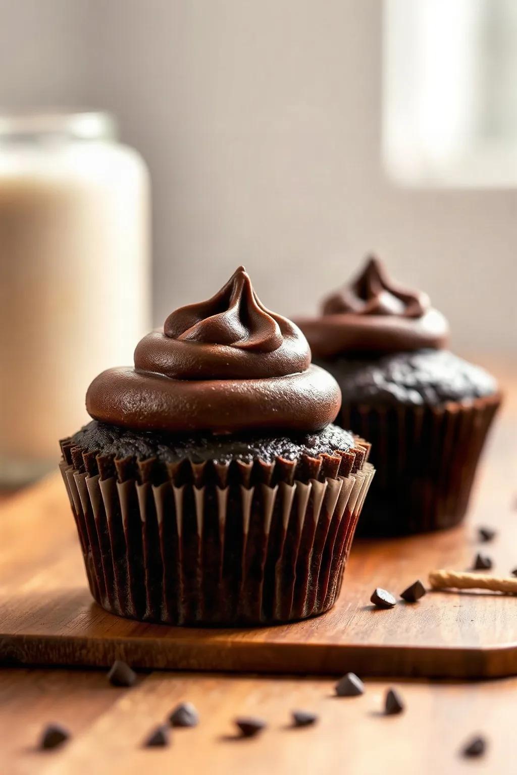 Cupcakes de base au chocolat