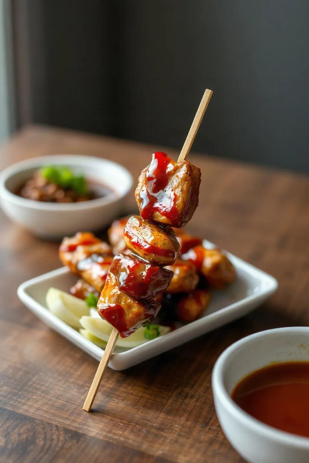 Brochetas de Pollo con Salsa Hoisin