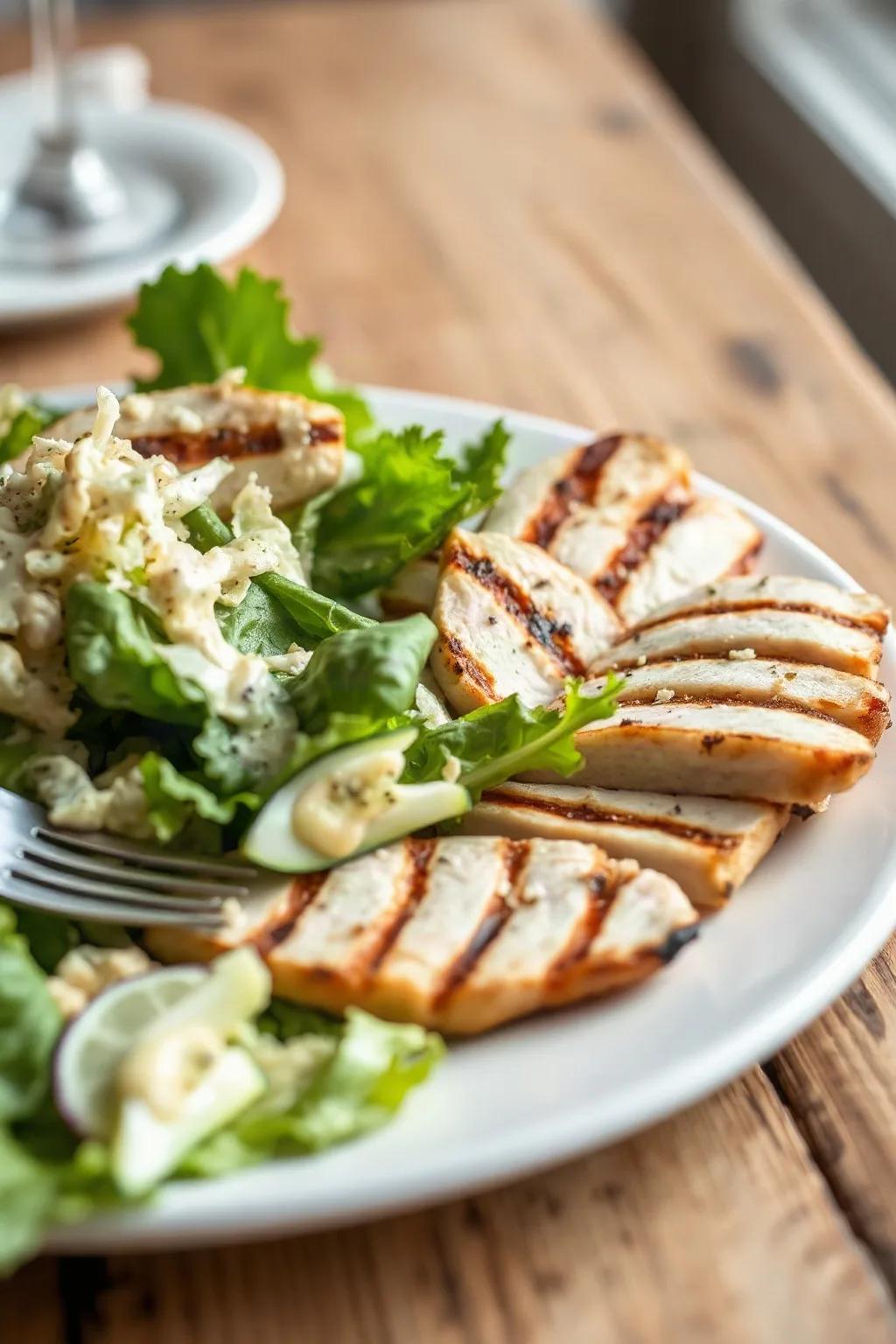 Classic Caesar Salad with Grilled Chicken