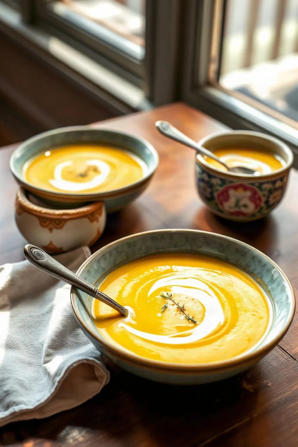 Velouté de chou-fleur au gingembre et au cari