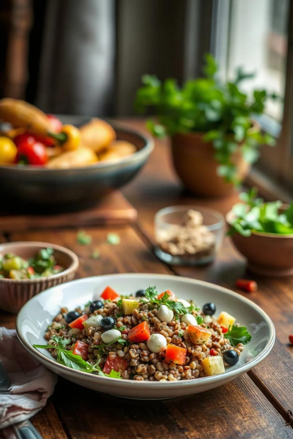 Lentil Salad with Vegetables