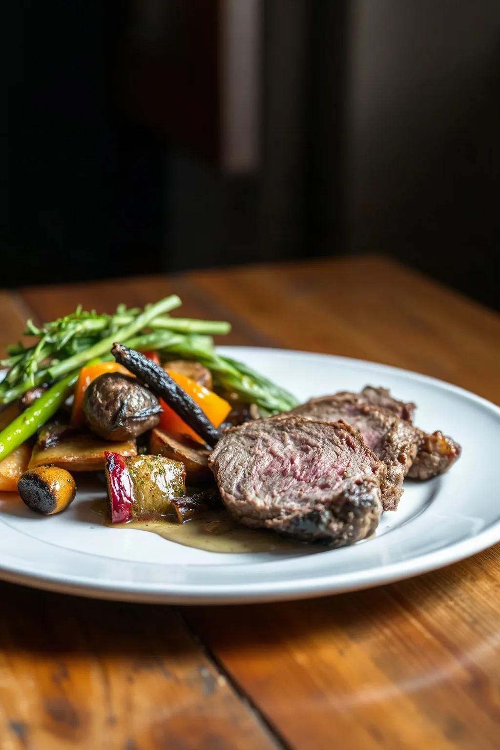 Beef Tenderloin with Migneron and Autumn Vegetables