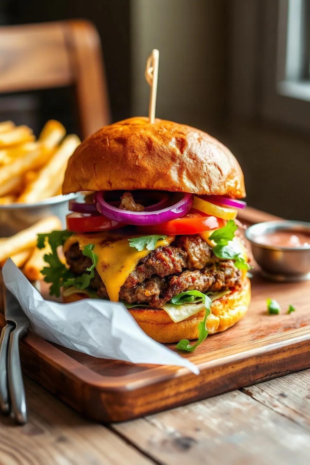 Hamburguesa de Cerdo Jugosa