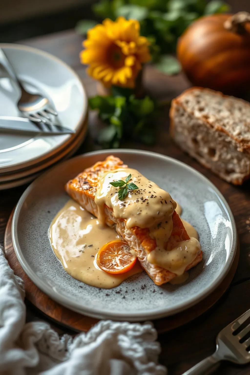 Saumon sauce aux oeufs