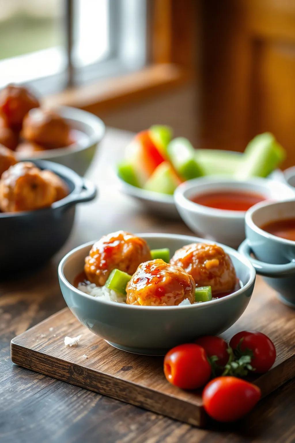 Albóndigas de Pollo Agridulces