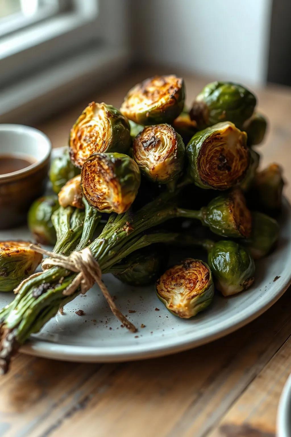 Roasted Brussels Sprouts on the Stalk