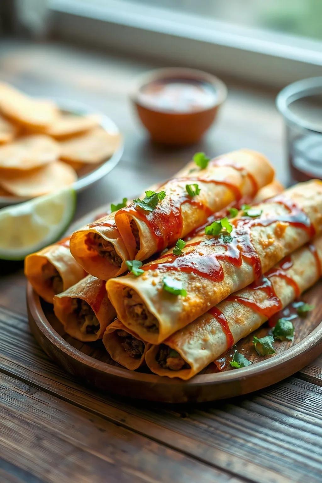 Taquitos Rellenos de Carne y Queso