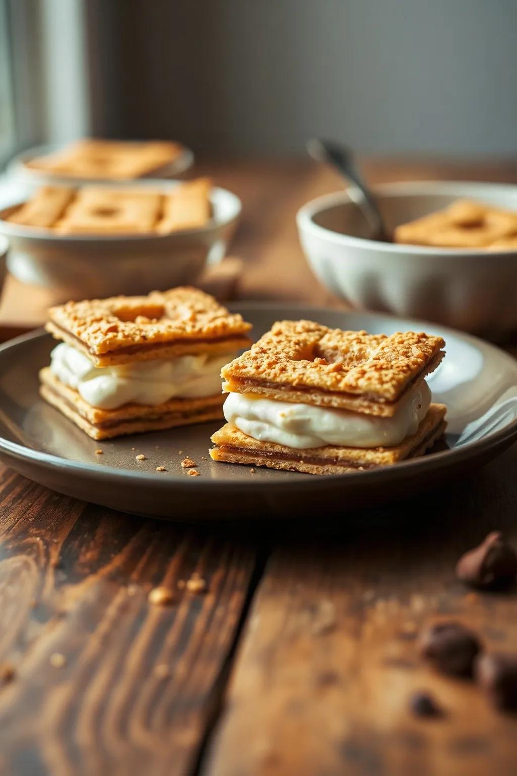 Easy Vanilla Pudding and Graham Cracker Millefeuille
