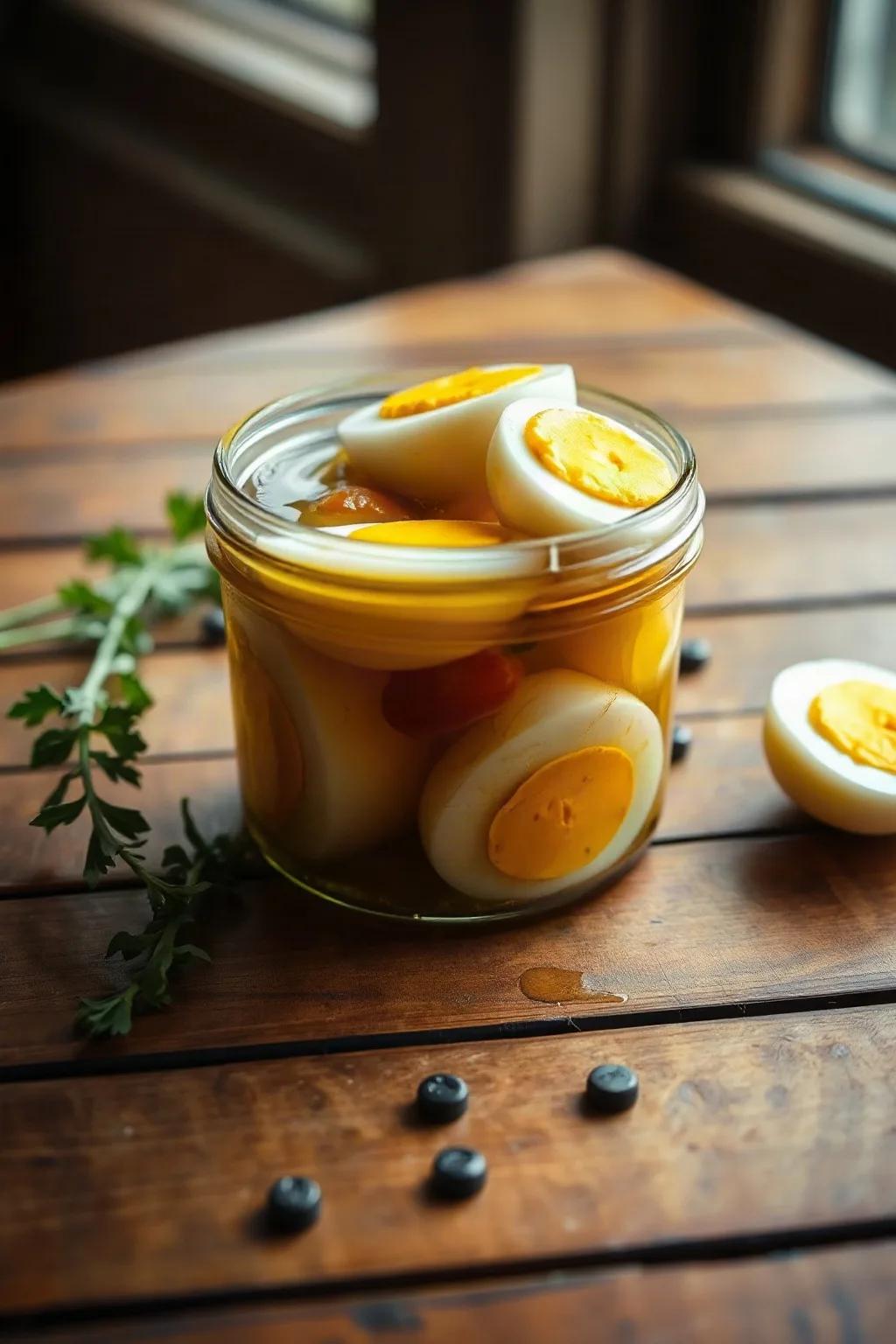 Pickled Eggs in Vinegar