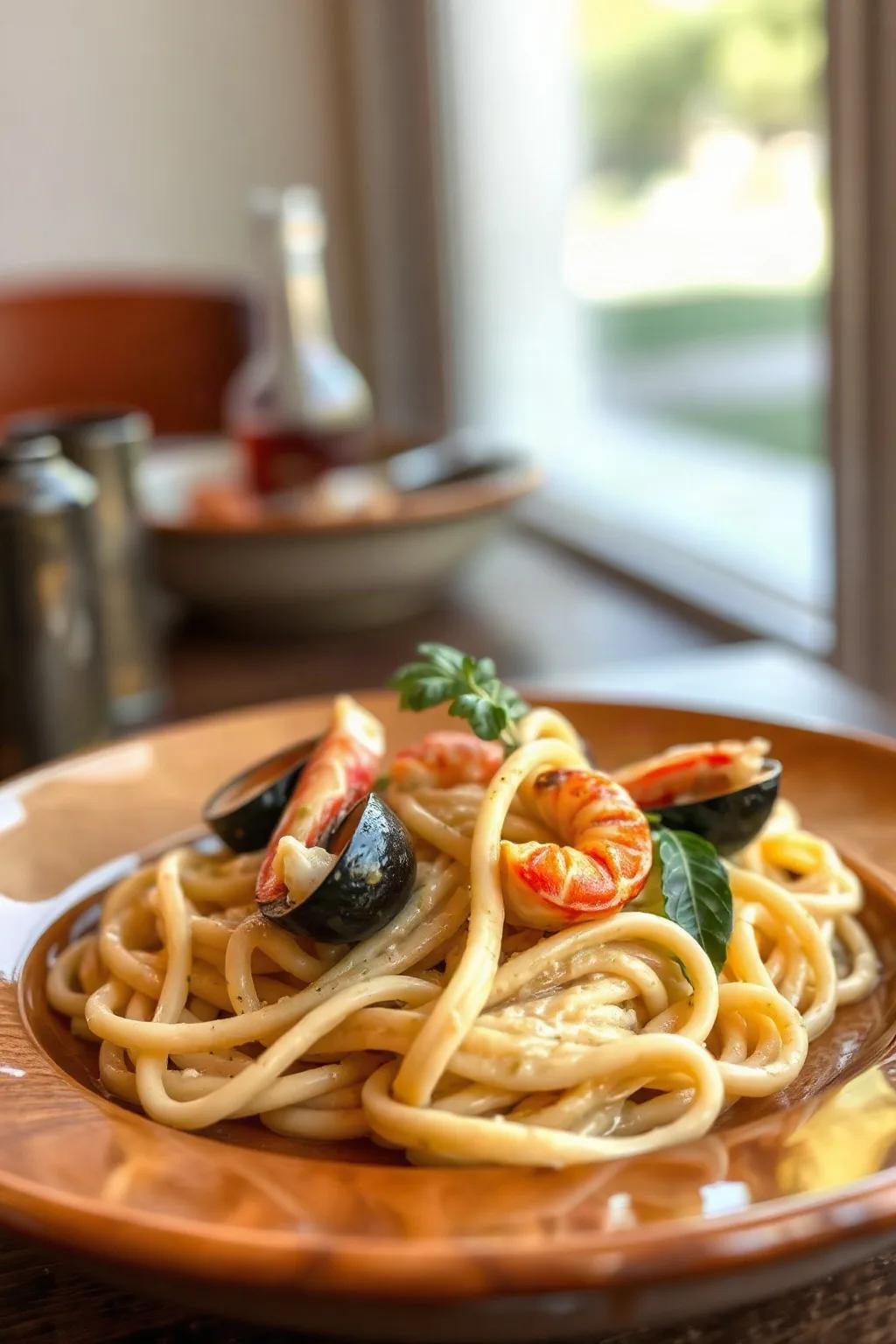Linguini con Mariscos