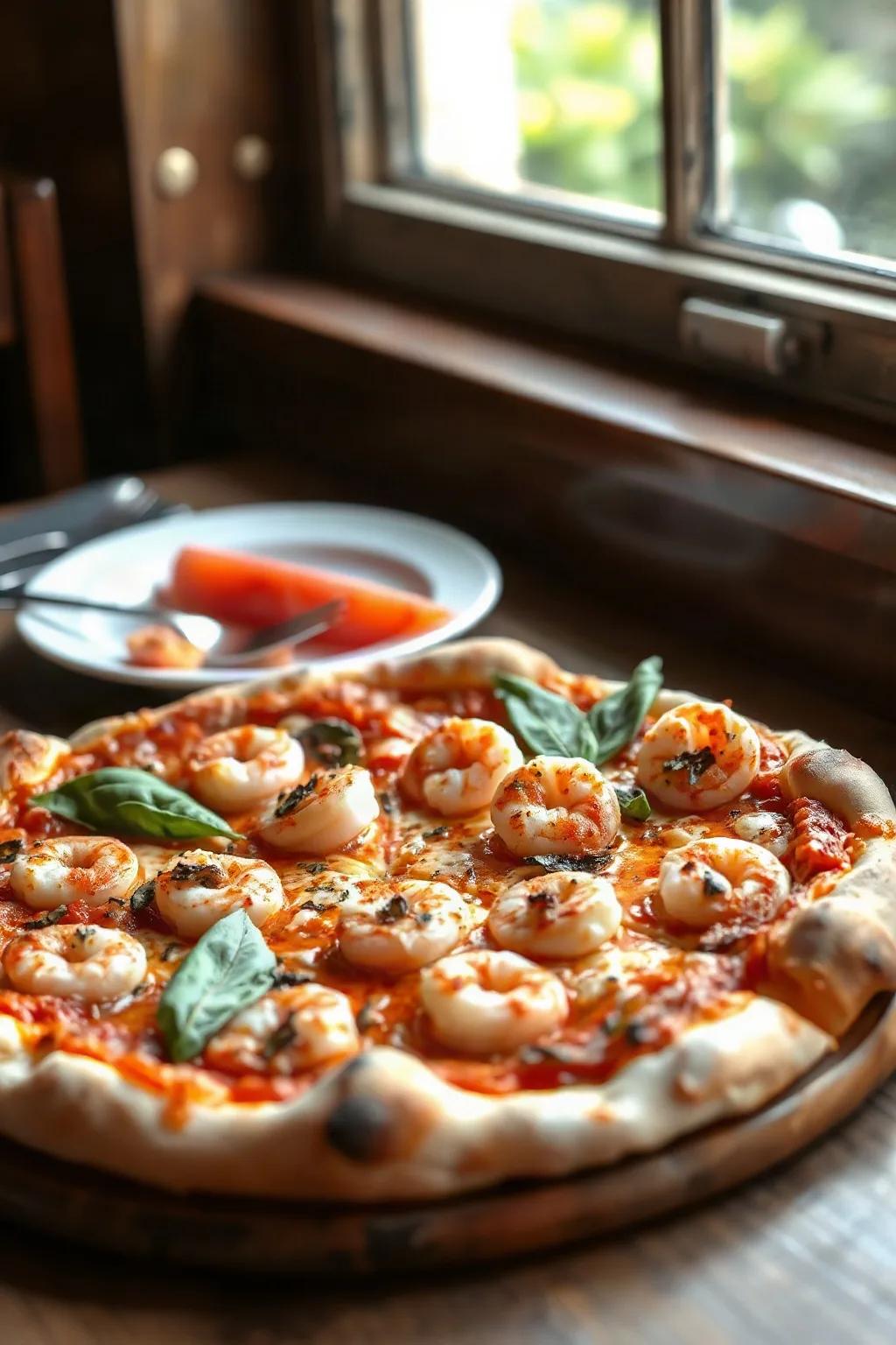 Pizza aux crevettes Fra Diavolo