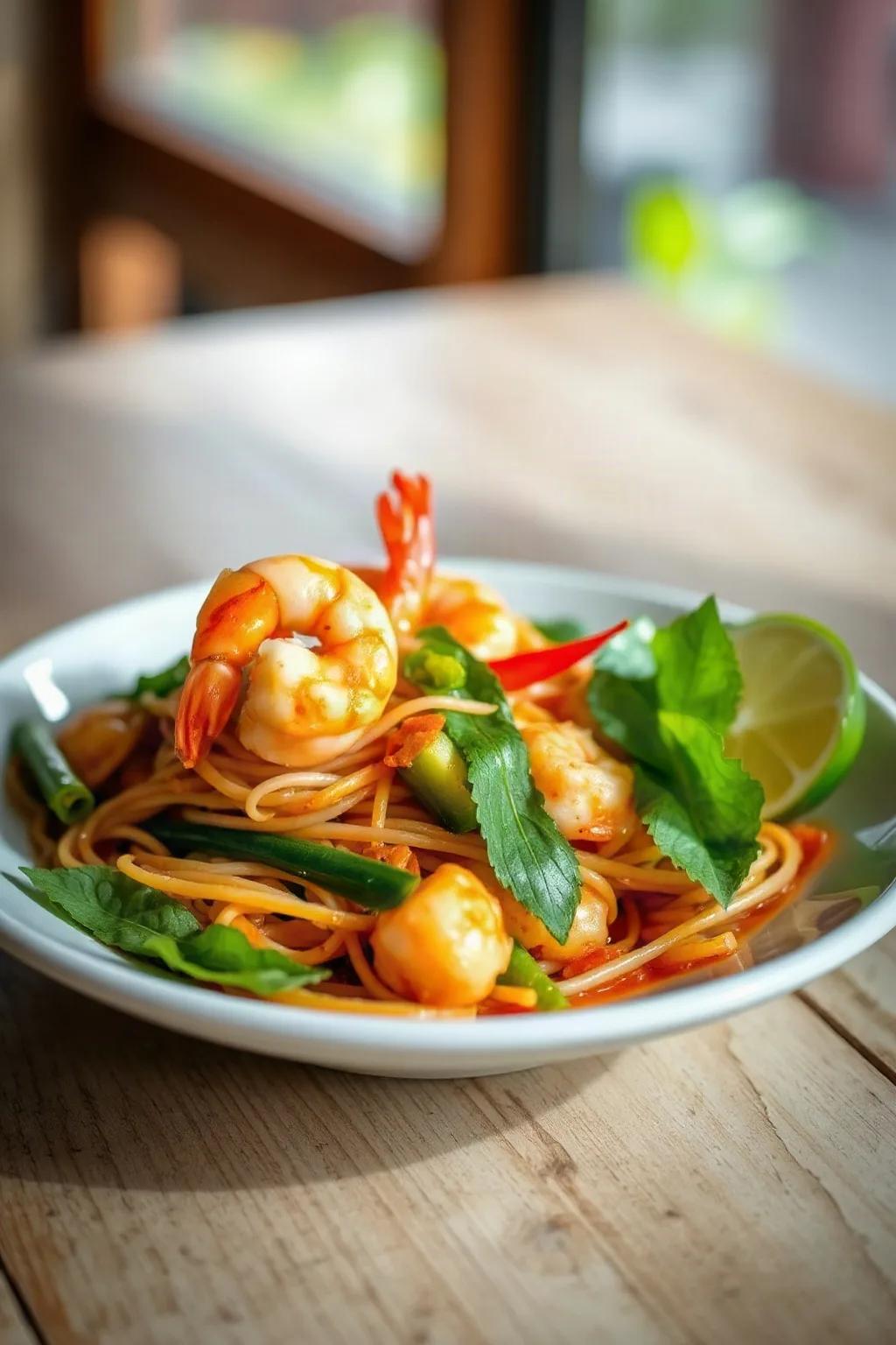 Pad Thai de Camarones