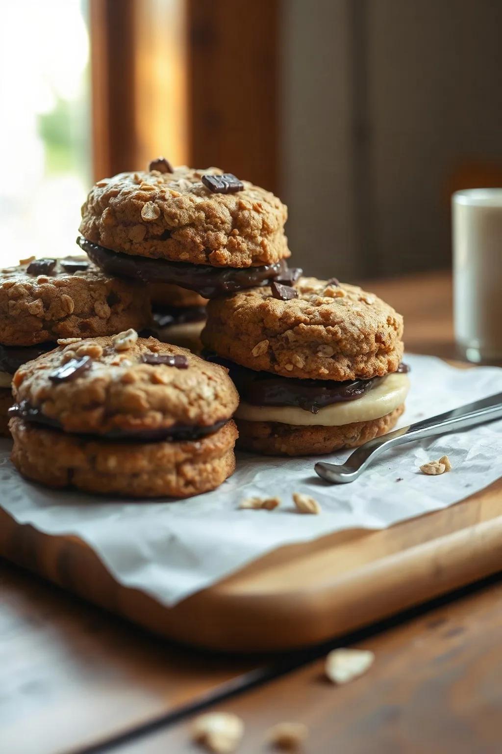 Biscuits déjeuner à la banane au chocolat et à l'avoine