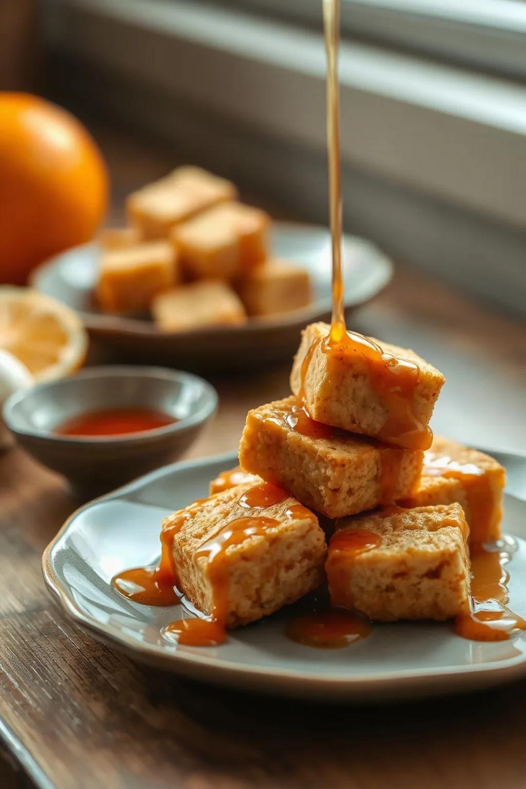 Crispy Tofu with Orange and Honey Sauce