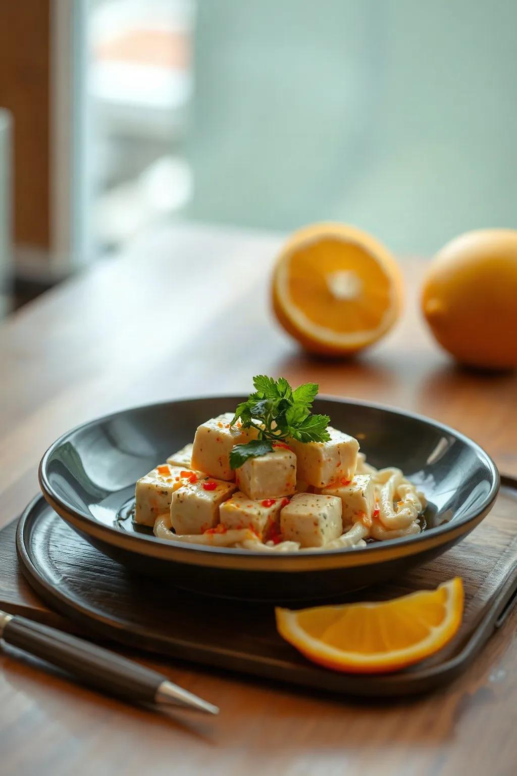 Tofu with Ginger and Orange