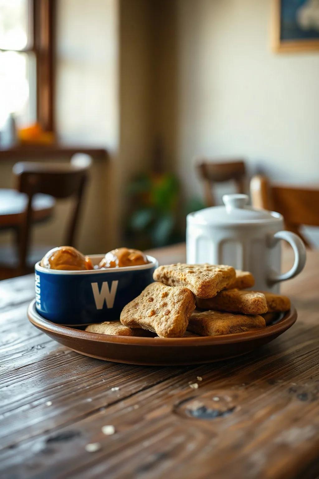 Biscuits pour chiens faits maison avec flocons d'avoine