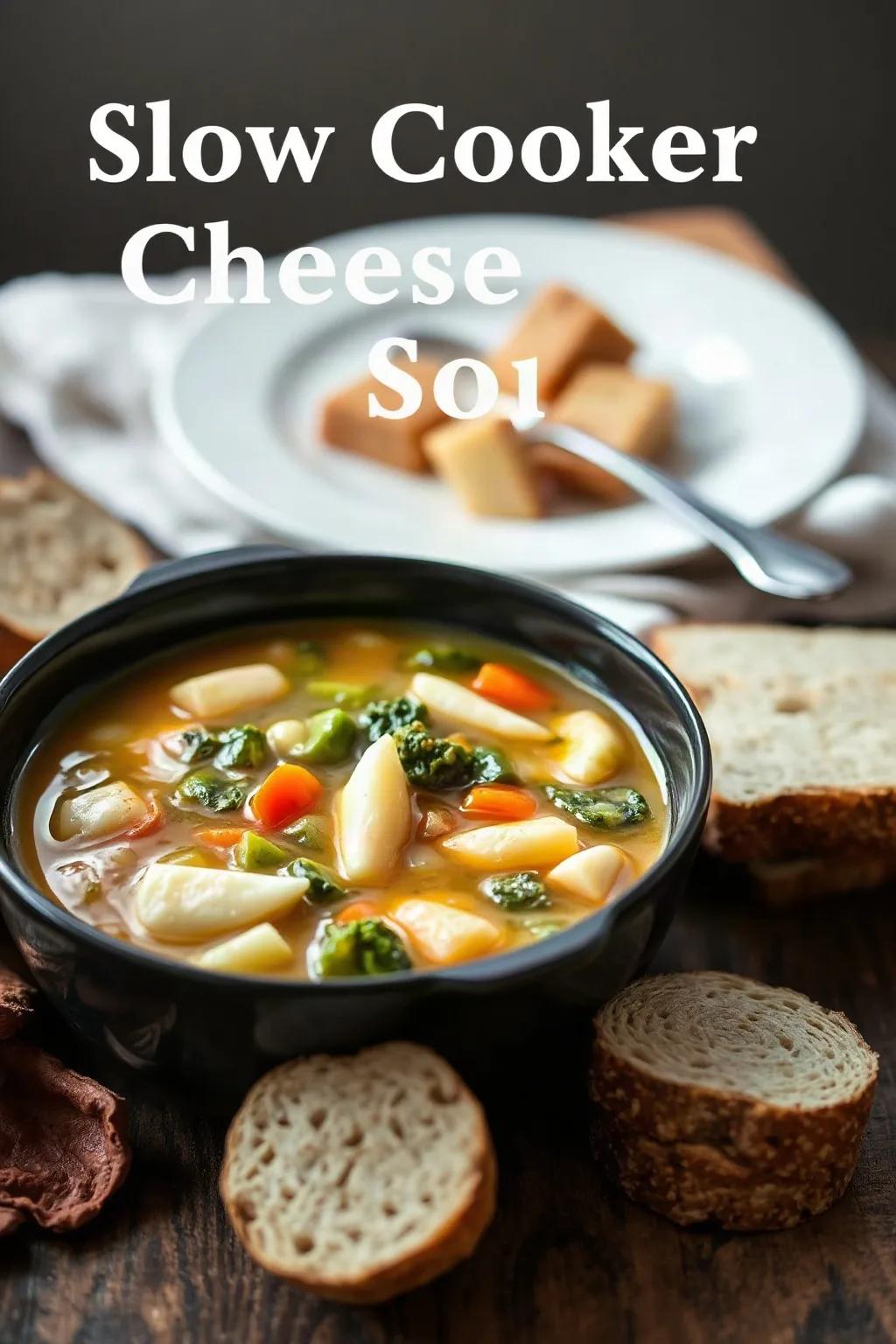 Slow Cooker Vegetable and Cheese Curd Soup
