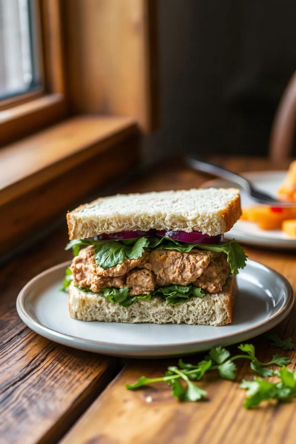 Veggie Pâté and Crunchy Vegetable Sandwich