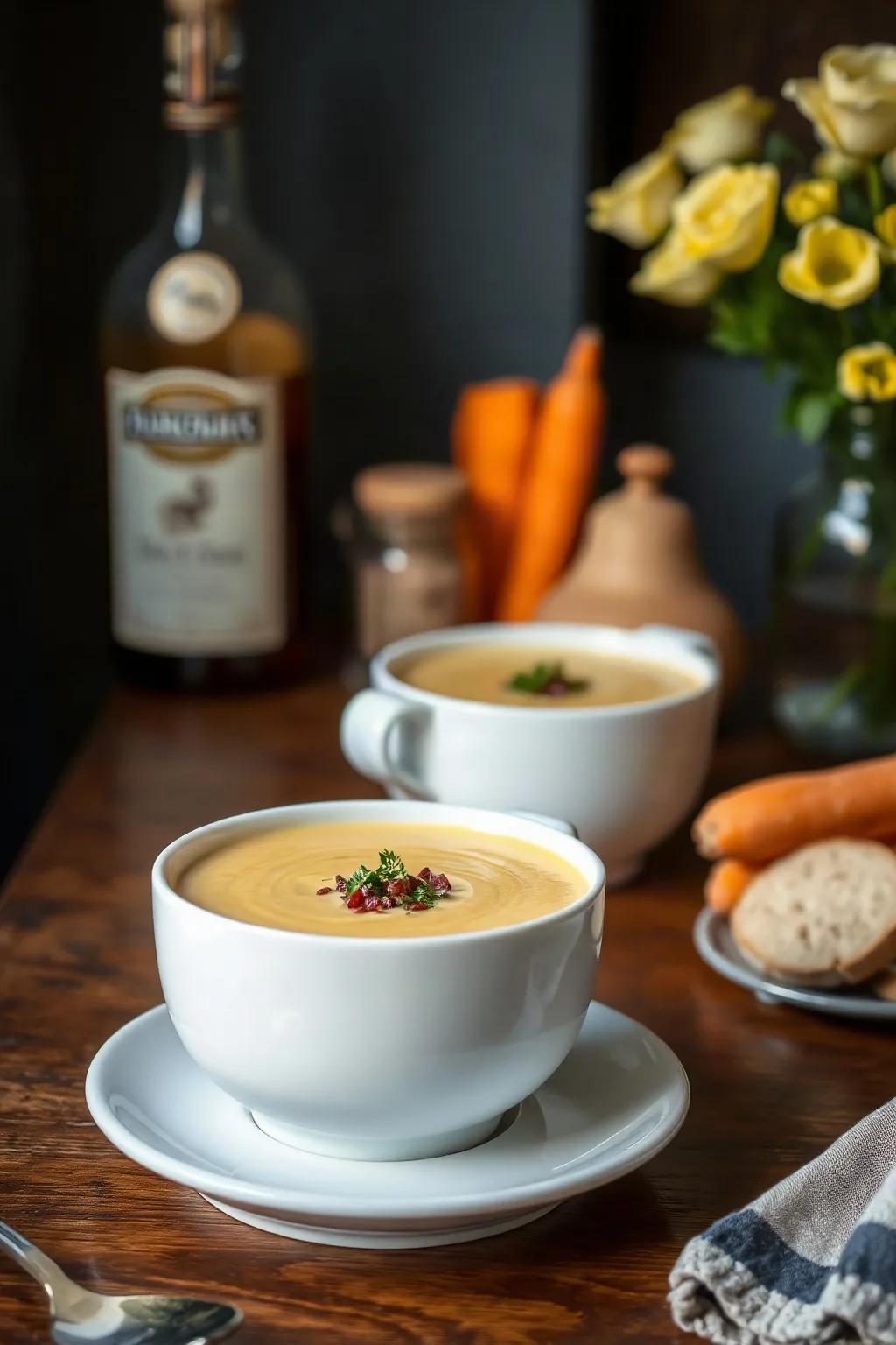 Crème de rutabaga et carottes à l'érable