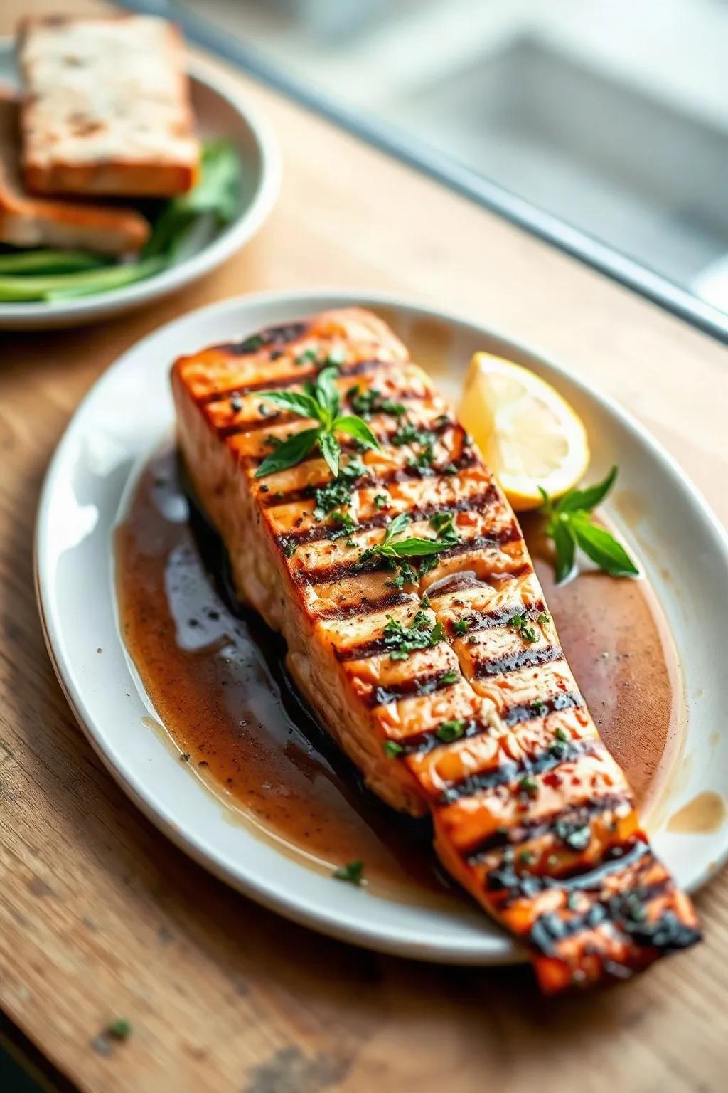 Filete de Salmón Entero a la Parrilla