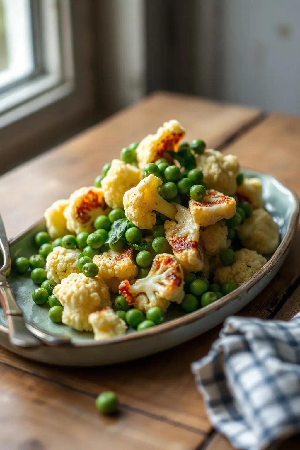 Cauliflower and Pea Salad