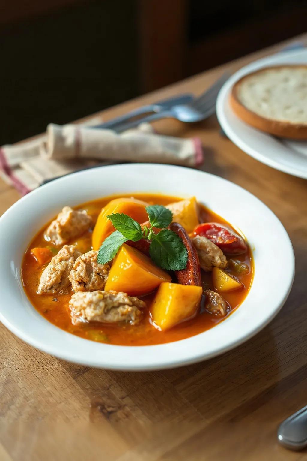 Chicken and Red Bell Pepper Curry
