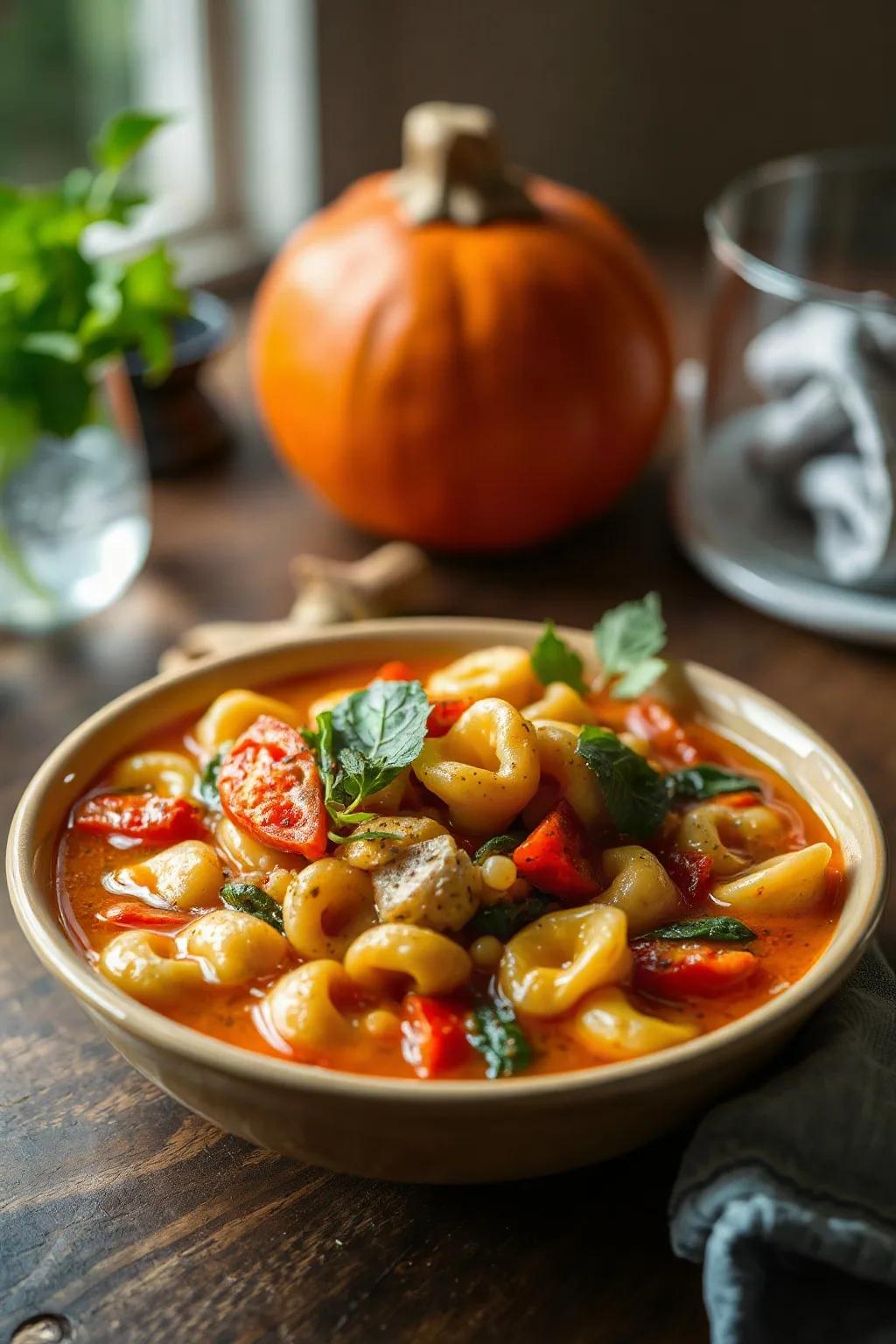 Sopa de Tortellini y Verduras