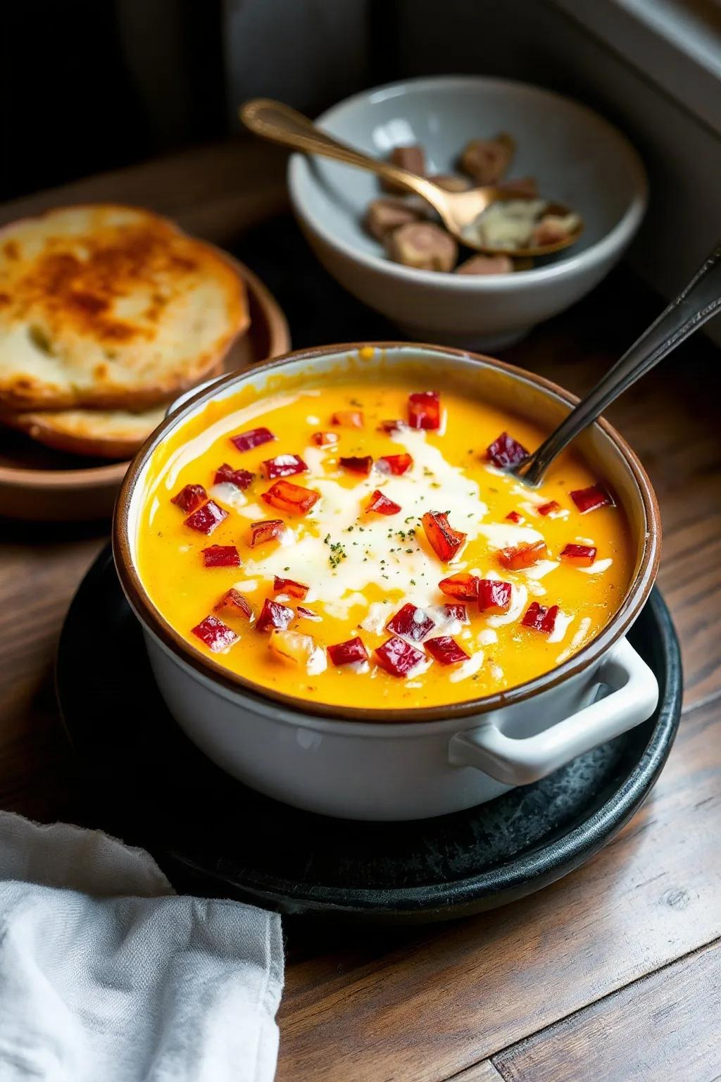 Gratinated Potato and Onion Soup