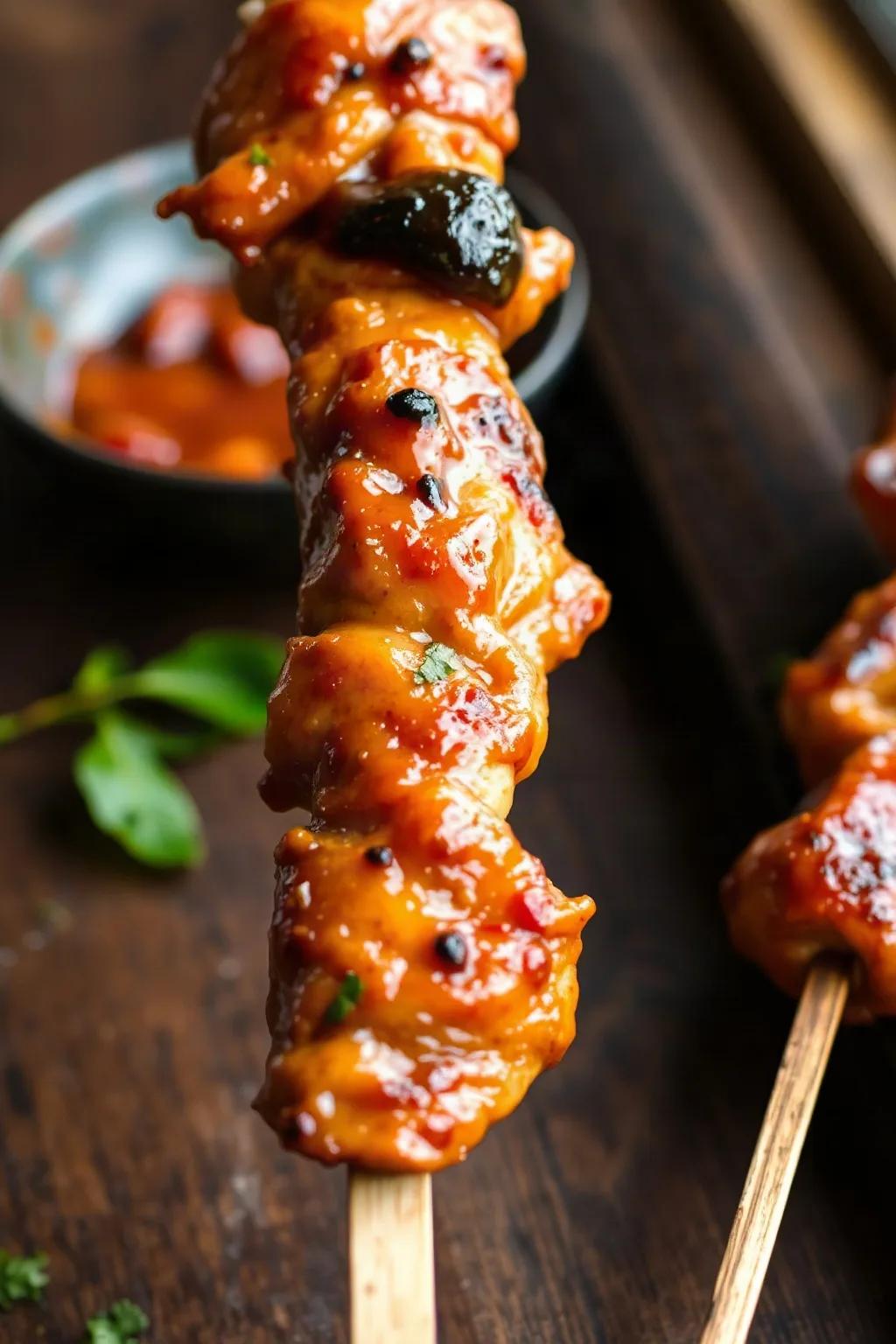 Brochettes de poulet à l'asiatique