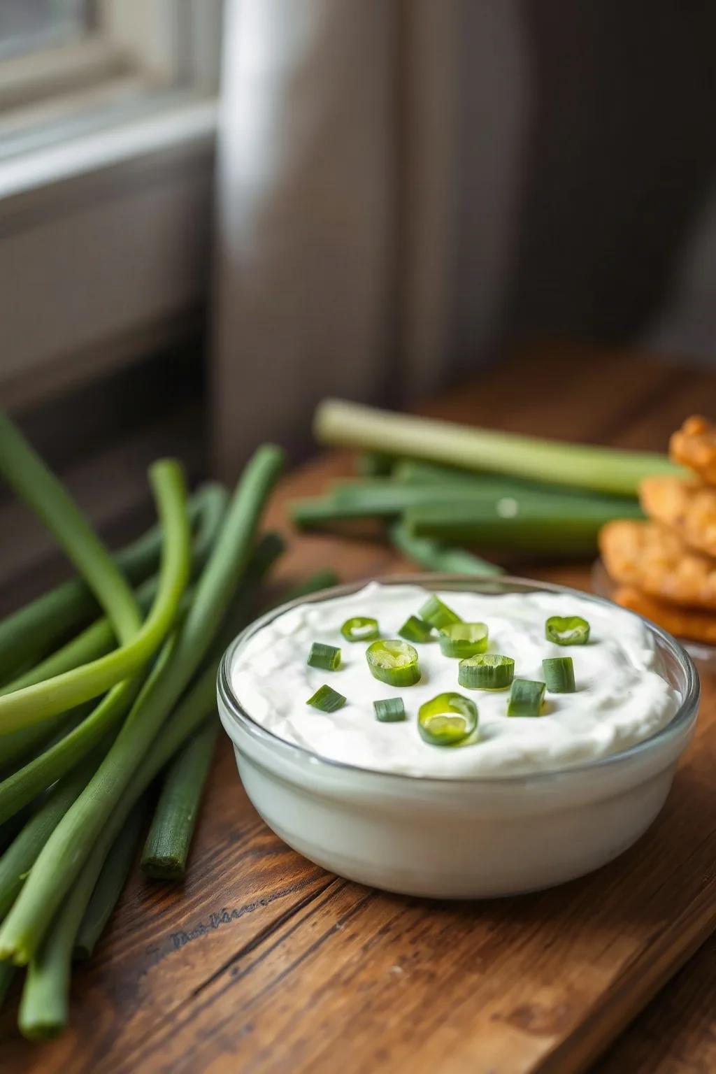 Dip de Crema Agria y Cebollín