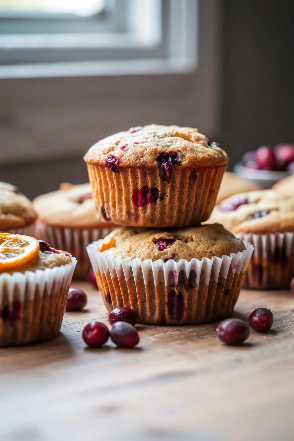 Muffins à l'orange et aux canneberges