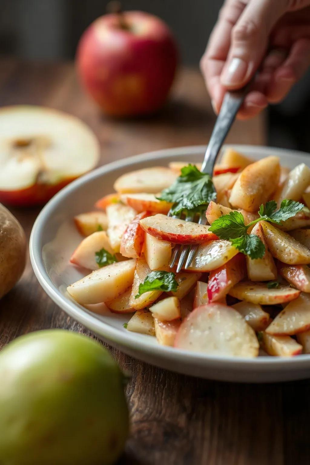 Kohlrabi and Apple Salad