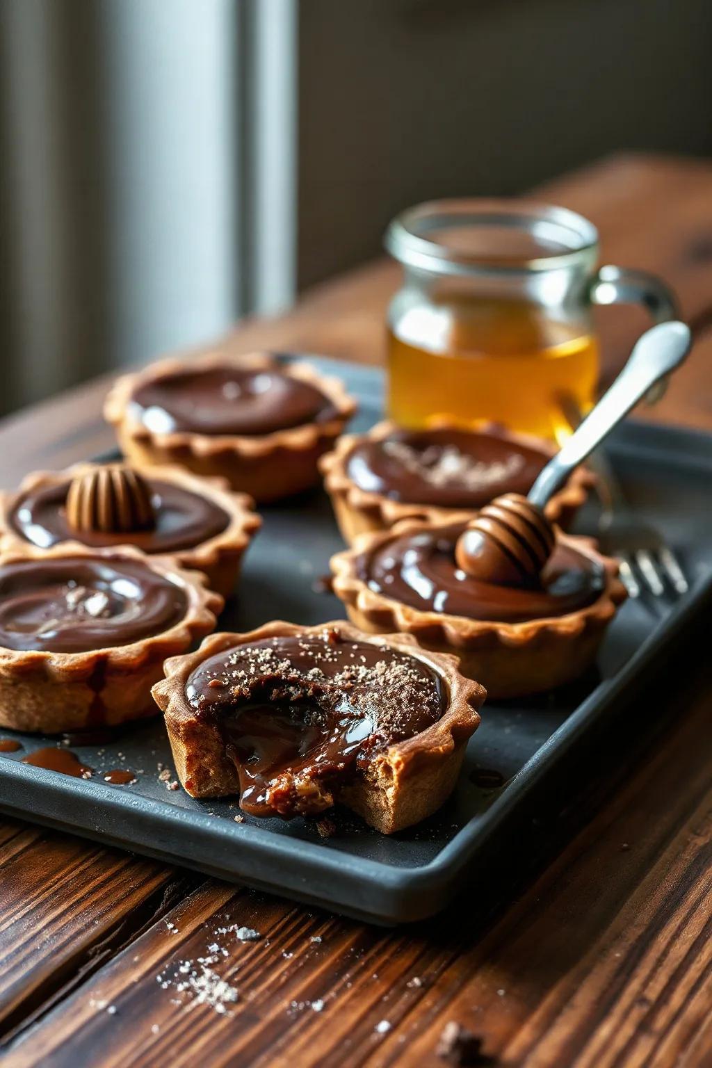 Chocolate and Honey Tartlets