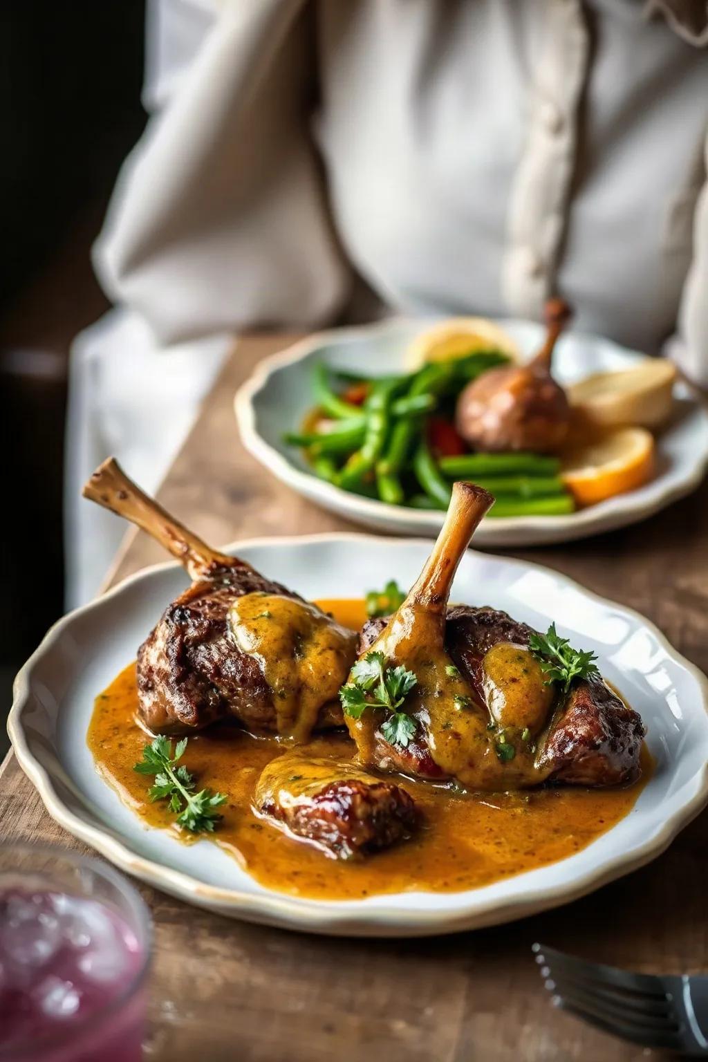Braised Lamb Shanks with Mustard