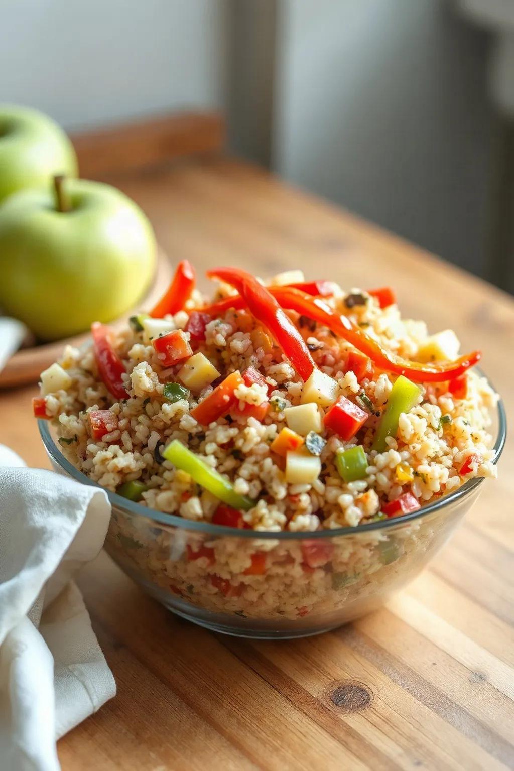 Apple and Bell Pepper Rice Salad
