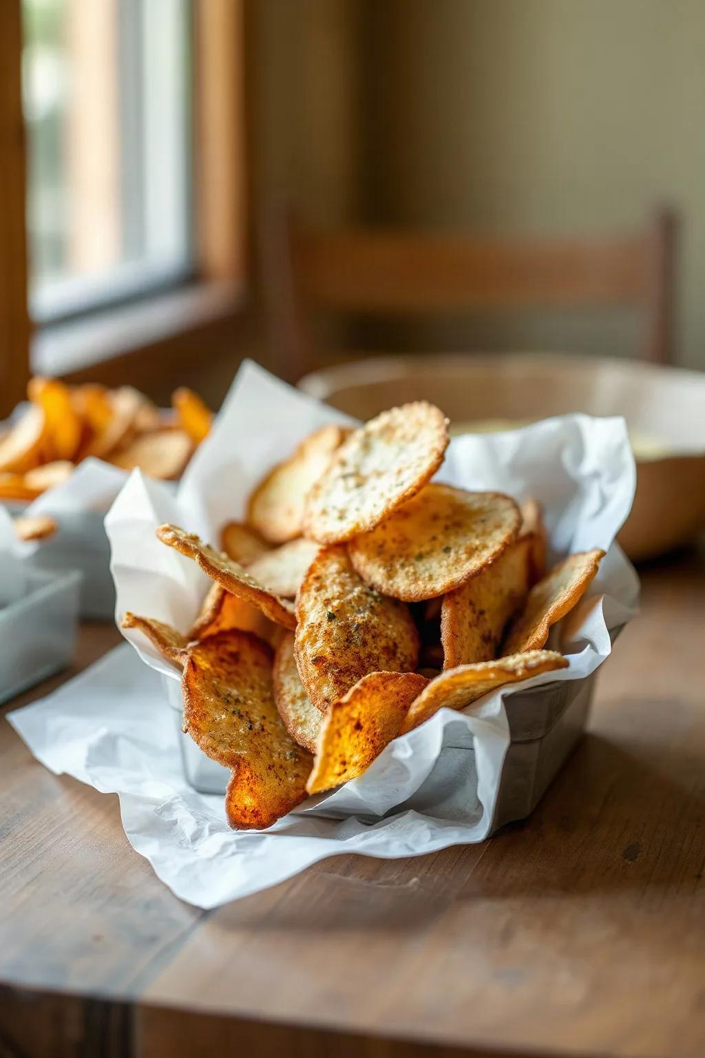 Chips de Parmesano Especiados