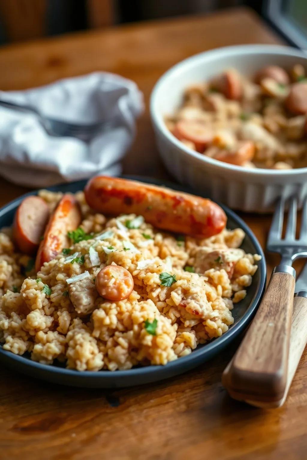 Sausage and Chicken Casserole with Brown Rice